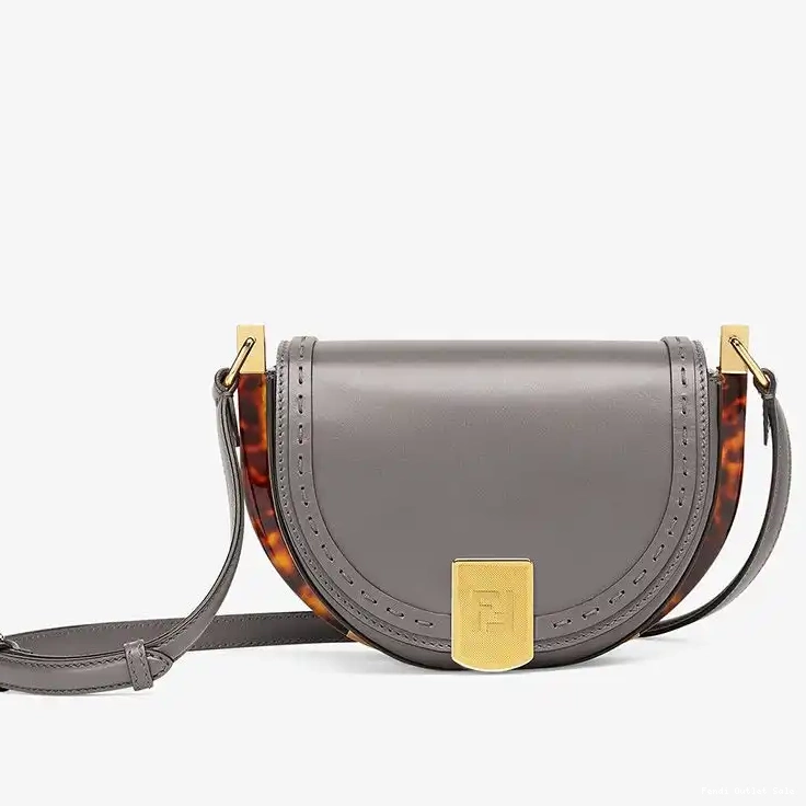 Moonlight Fendi Bag Calf Leather Grey In Logo ROMA 0428